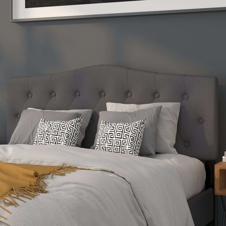 Flash Furniture Cambridge Headboard, Queen, Gray Fabric HG-HB1708-Q-DG-GG